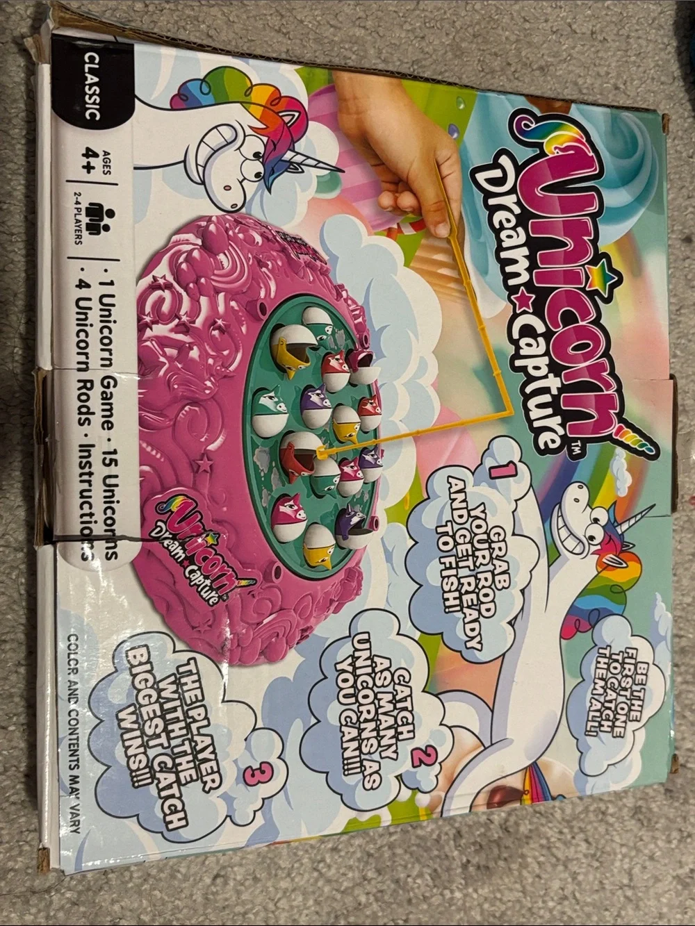 Unicorn Dream Capture Kids Fishing Game - Pink & Teal